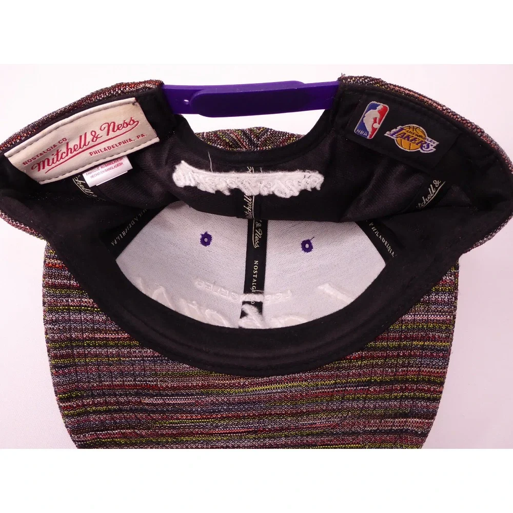 NBA Los Angeles Lakers Multicolor Textured Mitchell & Ness Snapback Hat Cap